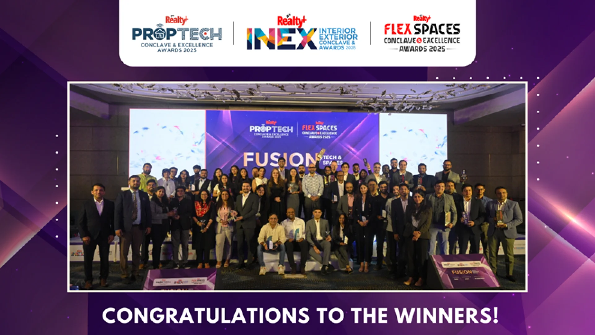 A Glittering Conclusion Of Realty+ Proptech, INEX & Flex Conclave & Awards 2025